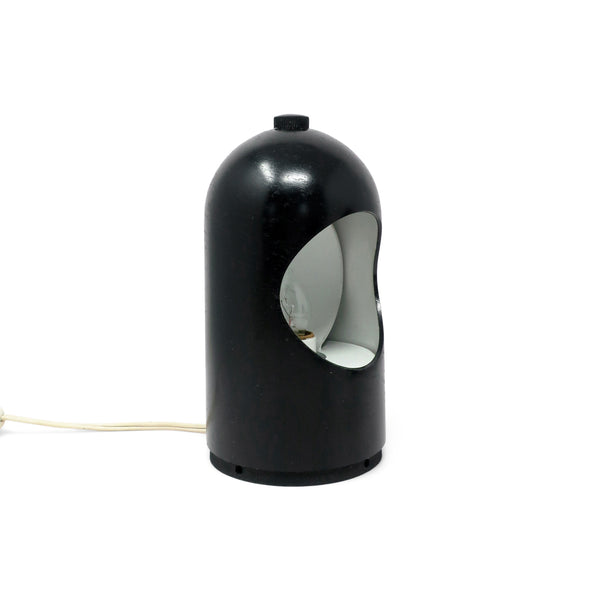 1970s Black Interplay 1 Table Lamp by Lightolier