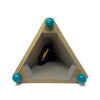 1980s Postmodern Triangular Mantel Clock with Splatter Finish