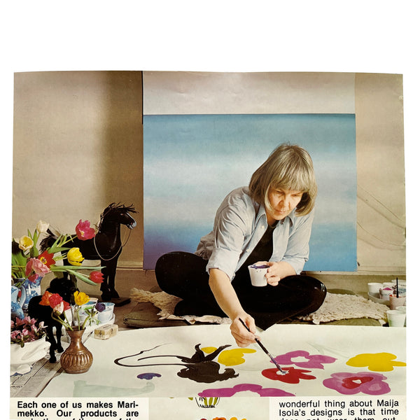 1970s 25th Anniversary Marimekko Poster with Maija Isola