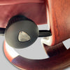Ekornes Stressless Admiral Maroon Leather Lounge Chair With Tray and Ottoman