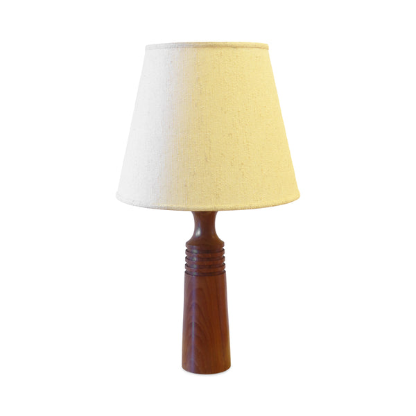 Mid Century Modern Teak Turned Table Lamp