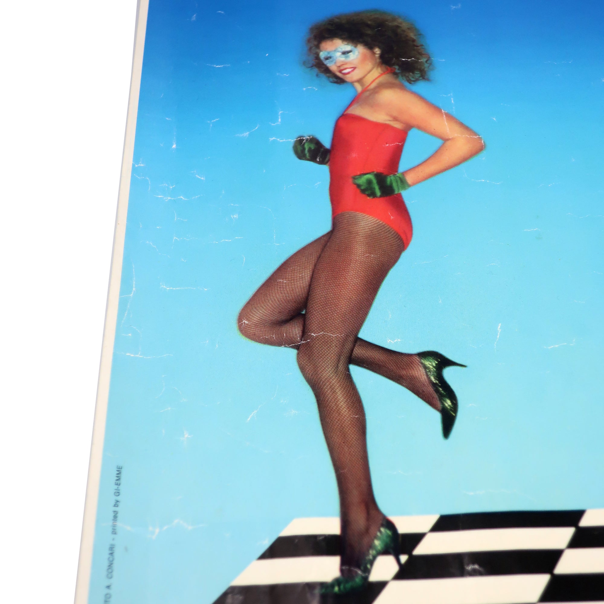 Vintage Fiorucci Dancing Ladies on Checkerboard Poster