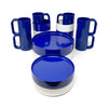 Blue and White Massimo Vignelli for Heller Dishes - Service for 6