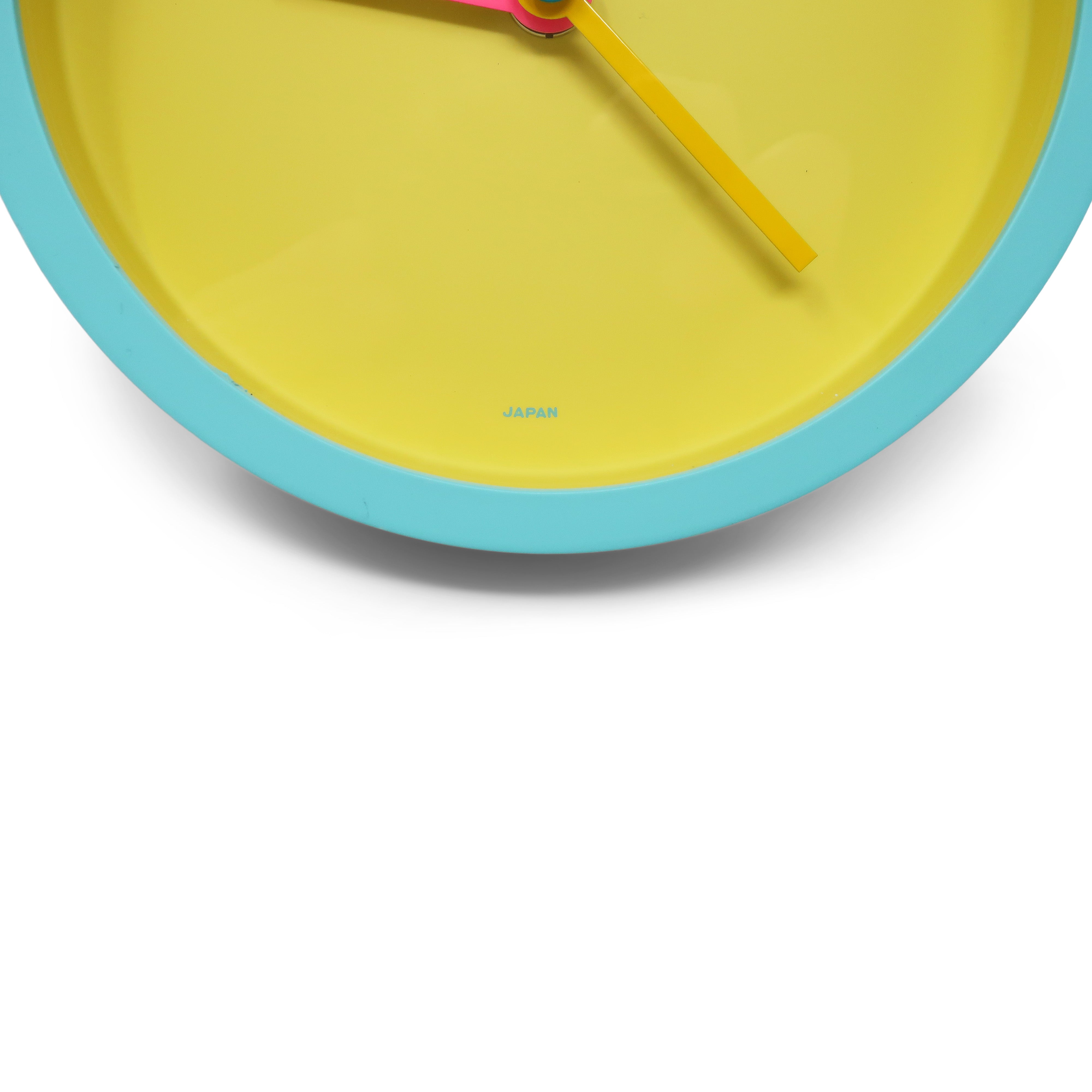 1980s Postmodern Pastel Wall Clock by Shohei Mihara for Wakita