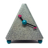 1980s Postmodern Triangular Mantel Clock with Splatter Finish