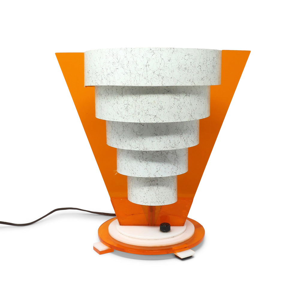 Mid Century Modern Orange and Gray Table Lamp