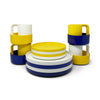 Blue, White and Yellow Massimo Vignelli for Heller Dishes - Service for 4