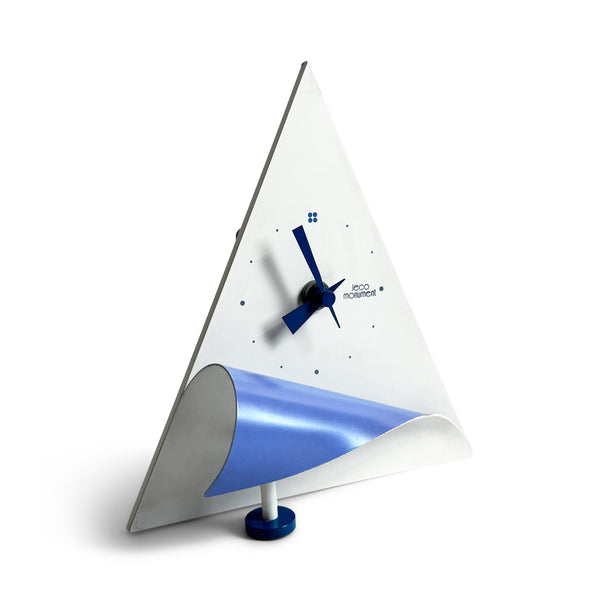 1980s Postmodern Triangular Desk Clock by Jeco