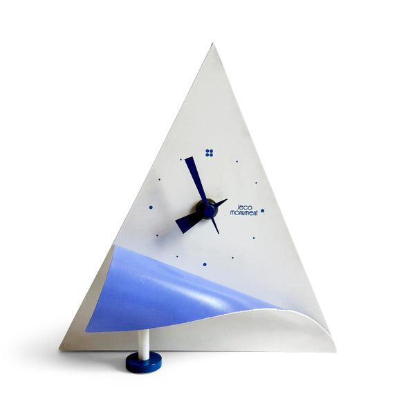 1980s Postmodern Triangular Desk Clock by Jeco