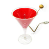 Vintage Red Lucite Martini Lamp