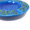 Vintage Large Blue Italian Ceramic Ashtray