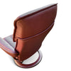 Ekornes Stressless Admiral Maroon Leather Lounge Chair With Tray and Ottoman