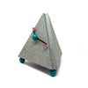 1980s Postmodern Triangular Mantel Clock with Splatter Finish