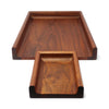 Pair of Vintage Walnut Desk Trays by Peter Pepper