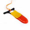 Orange, Red and Black Art Glass Pendant by Laurie Rosenwald