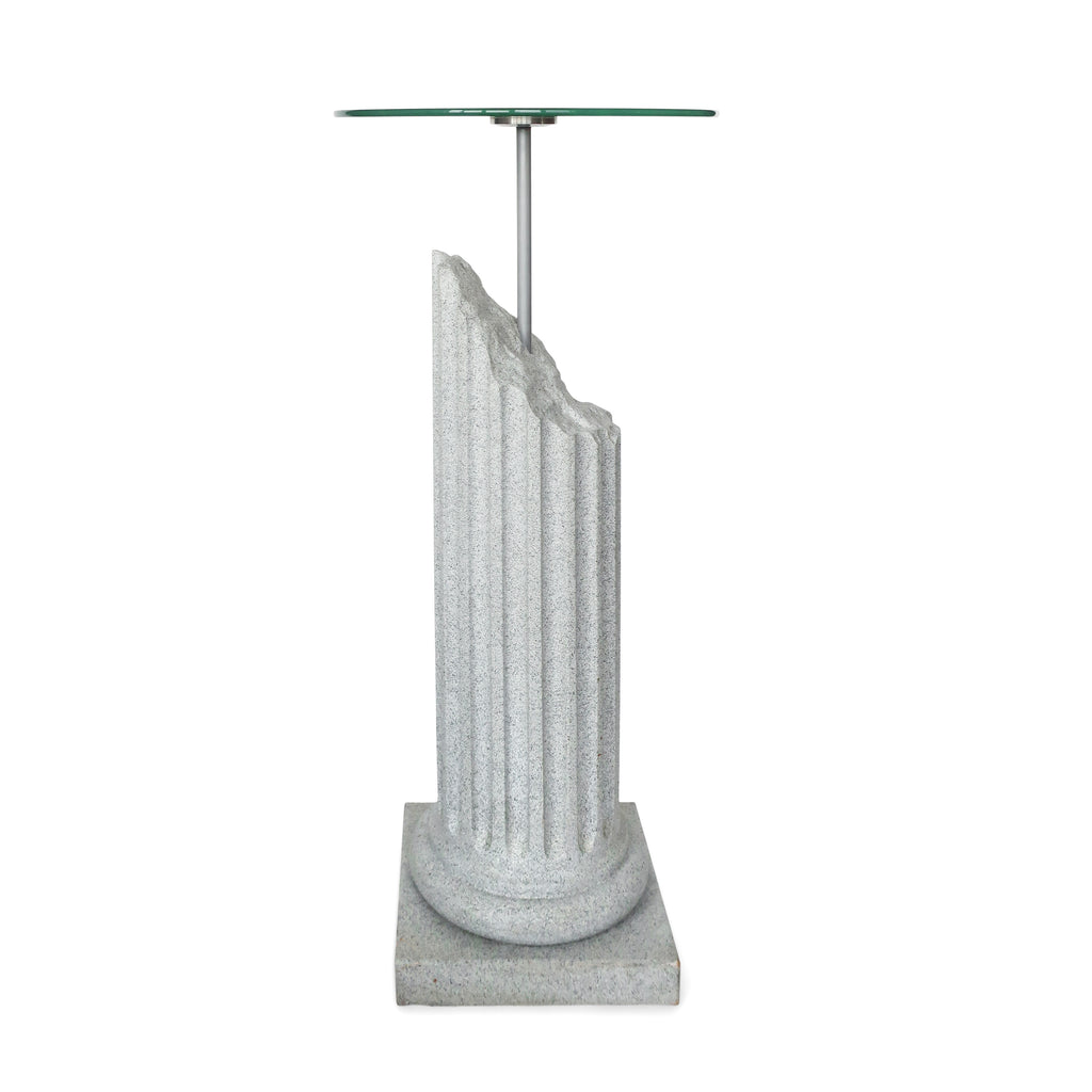 1980s Postmodern Column Side or Pedestal Table