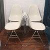 White Eames Stacking Chairs for Herman Miller - Set of Four