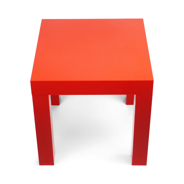 Vintage Red Plastic Parson Side Table