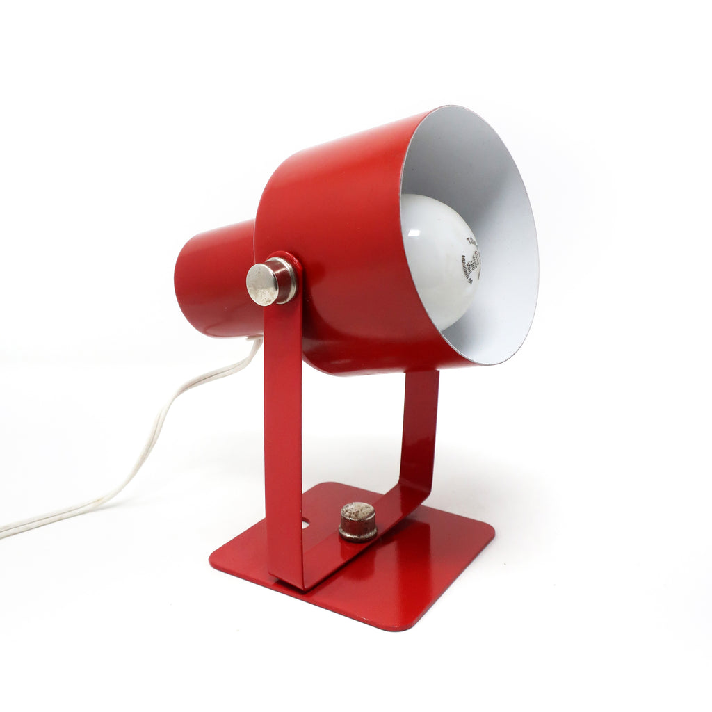 Vintage Red Desk or Wall Lamp