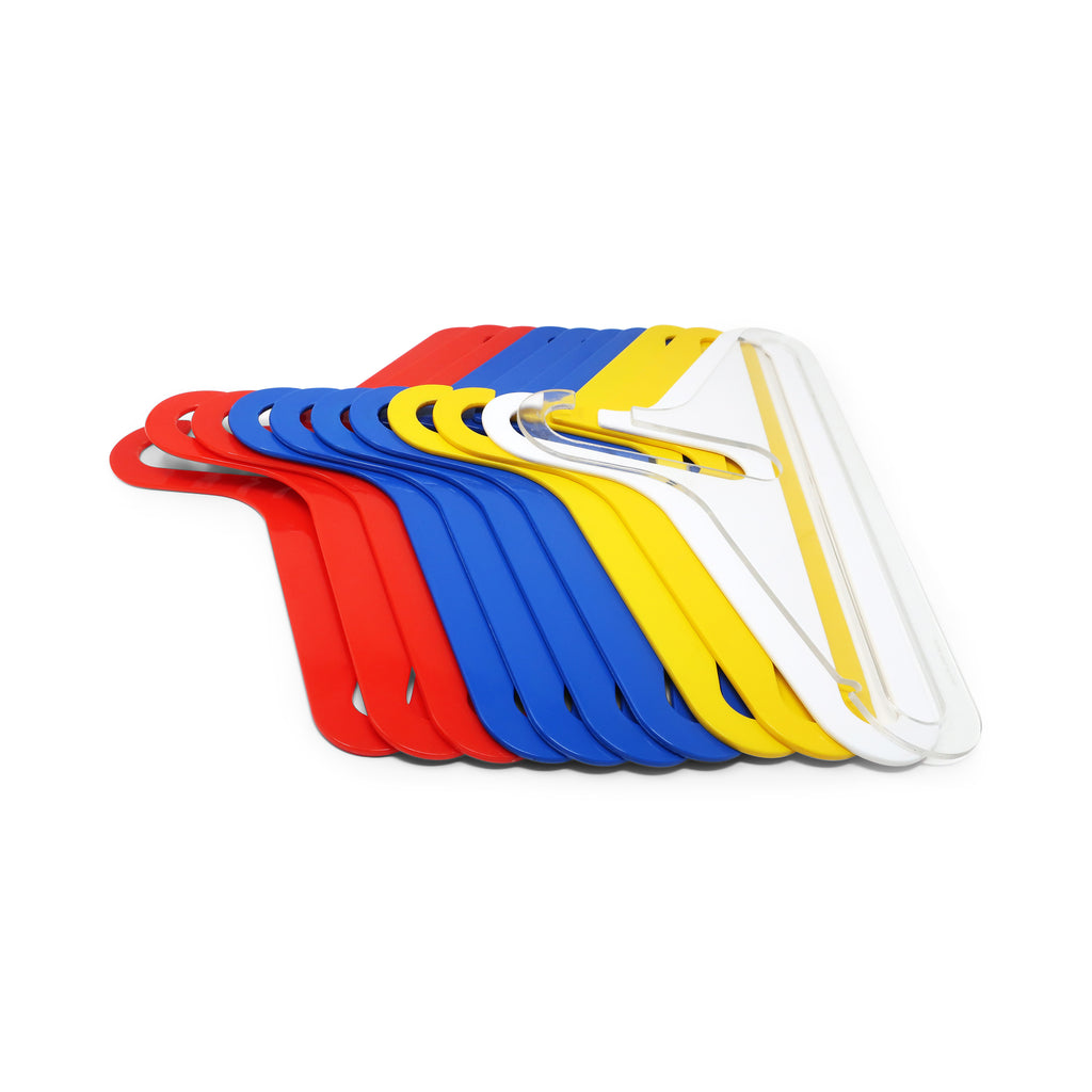 1970s Multicolored Plastic Clothes Hangers - Set of 11