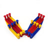 Pair of 1980s Primary Colored Expandable Coat Rack
