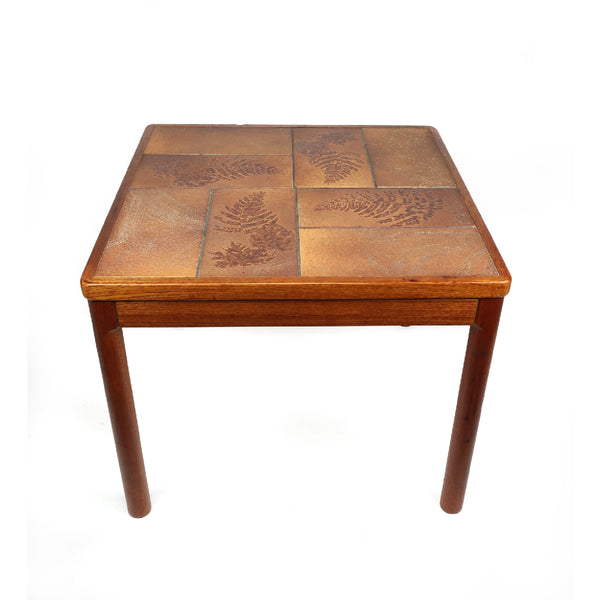 Danish Modern Teak and Tile Side Table by Trioh