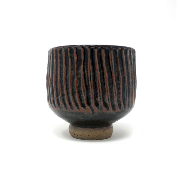 Handmade Black Striped Ceramic Vase