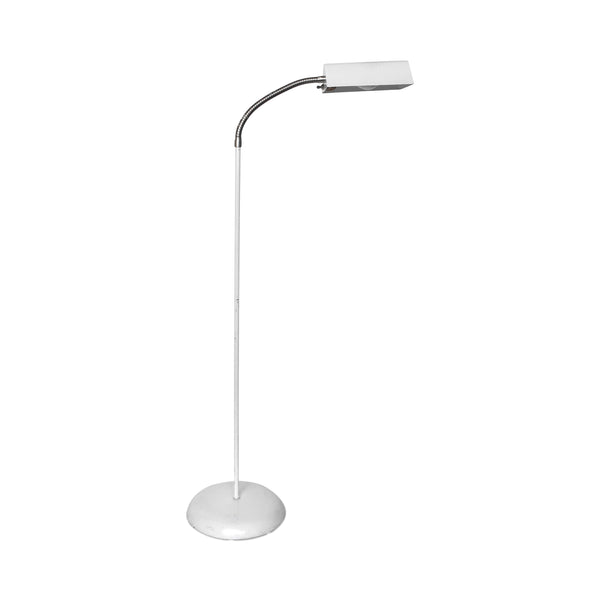 Vintage White Gooseneck Floor Lamp