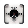 1970s Black Lucite Wall Clock by Empire Art
