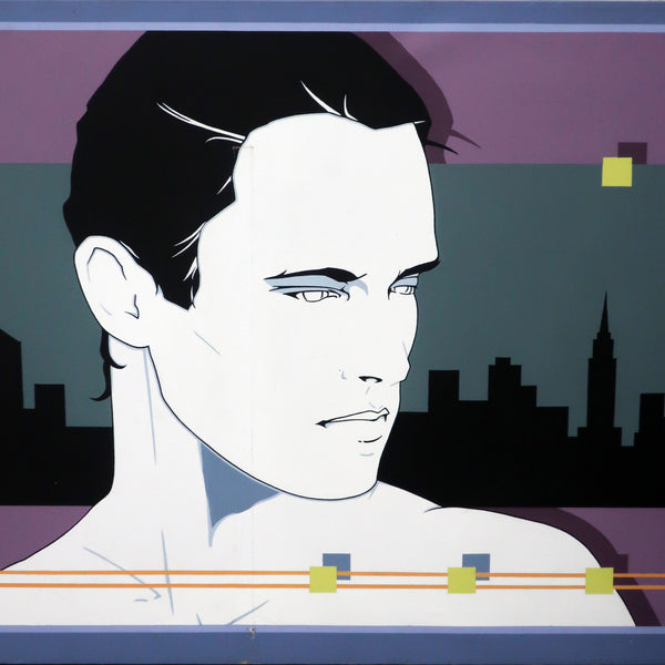 NYC Skyline Painting In The Manner of Patrick Nagel (1997)