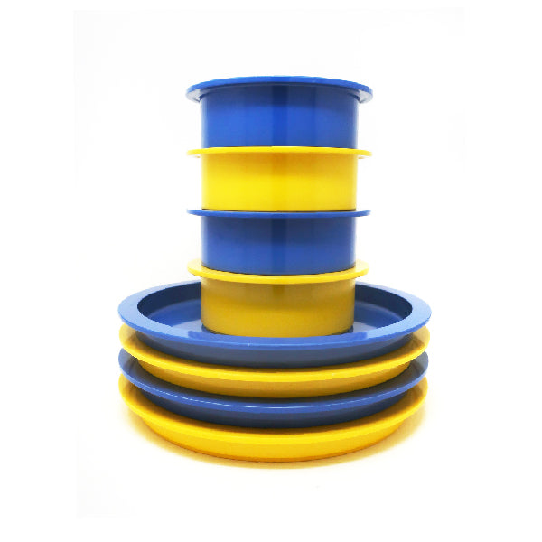 Yellow & Blue Stacking Dishes by Gunnar Cyren for Dansk