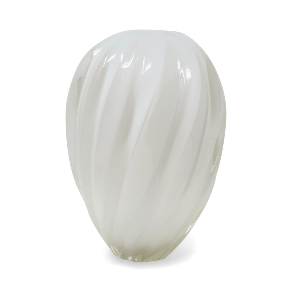 1980s Opalescent Swirl Glass Vase by Larry Laslo for Mikasa
