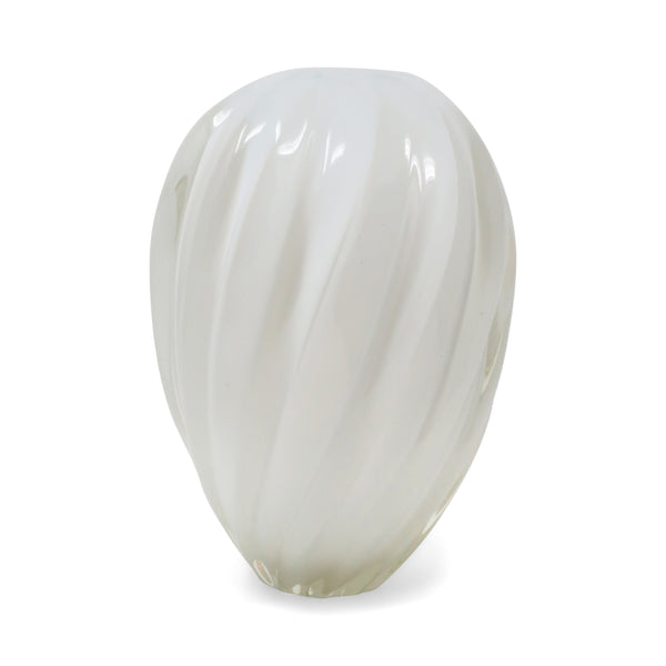 1980s Opalescent Swirl Glass Vase by Larry Laslo for Mikasa