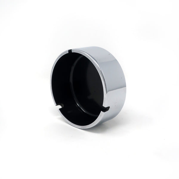 Black Isamu Kenmochi Plastic and Chrome Ashtray