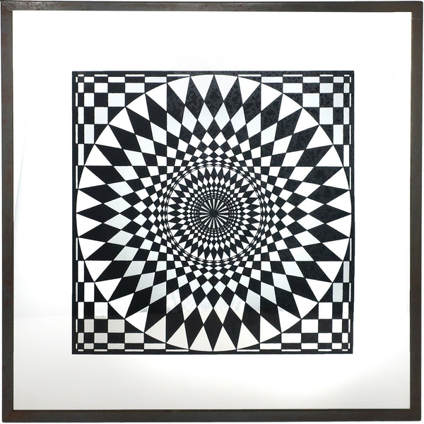 Set of Four Vintage Op Art Mirrors