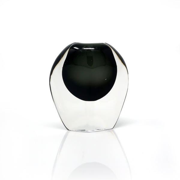 Smoked Glass Vase by Nils Landberg for Orrefors