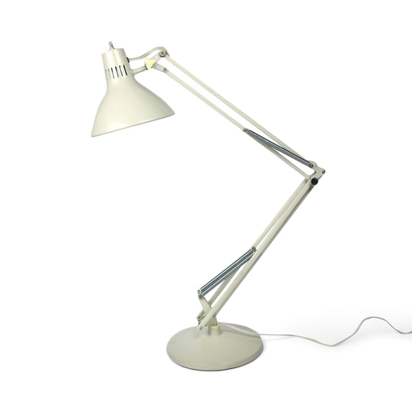 White Luxo Articulating Desk Lamp