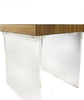 1970s Lucite and Wood Laminate Side Table