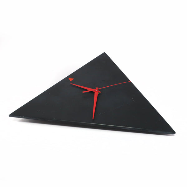 1980s Postmodern Triangular Italian Slate Wall Clock