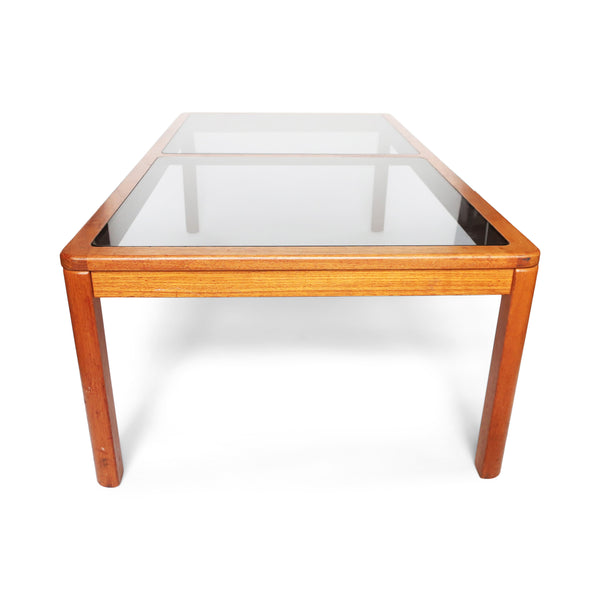 Danish Modern Teak and Smoked Glass Coffee Table by Uldum Mobelfabrik