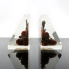 Vintage Clearfloat Lucite Bookends