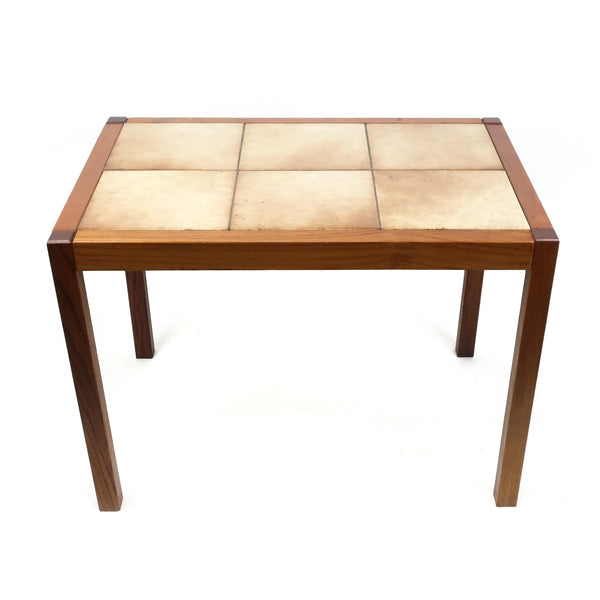 Danish Modern Teak and Tile Side Table