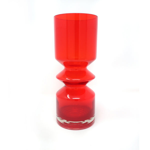 Large Red Modernist Vase by Tamara Aladin for Riihimaen Lasi Oy