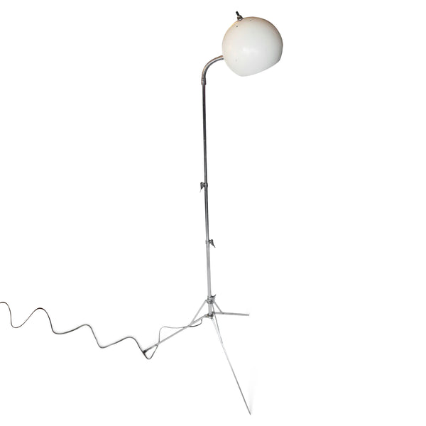 Mid-Century Modern White Tripod Base Floor Lamp