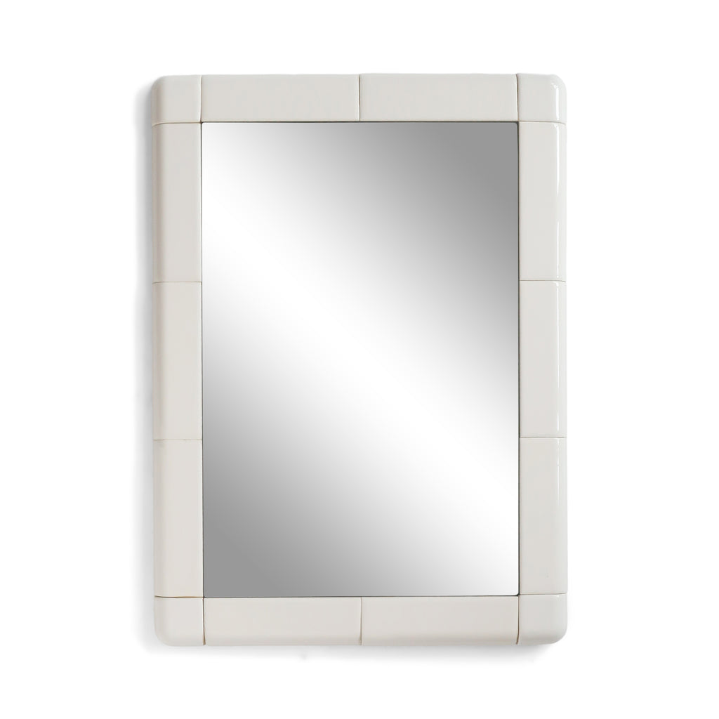 1980s Mirror with Subway Tile Frame