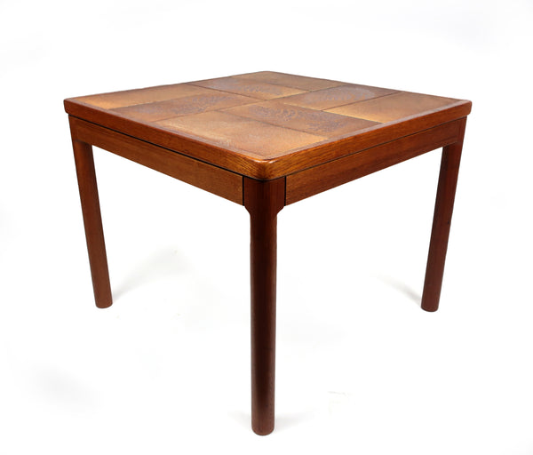 Danish Modern Teak and Tile Side Table by Trioh