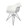White Molded Eames Armchair on Eiffel Base for Herman Miller