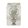 1970s Floating Light Bulb in Lucite Sculpture by Pierre Giraudon