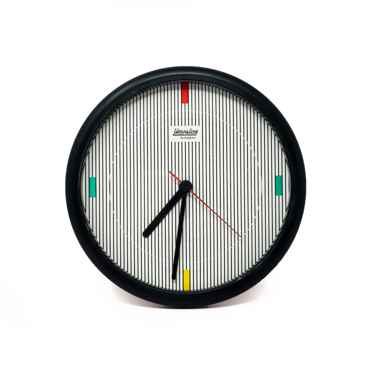 1980s Postmodern Youngline By Junghans Wall Clock Tenon Design