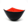 Postmodern Red and Black Angular Ceramic Bowl by Bitossi